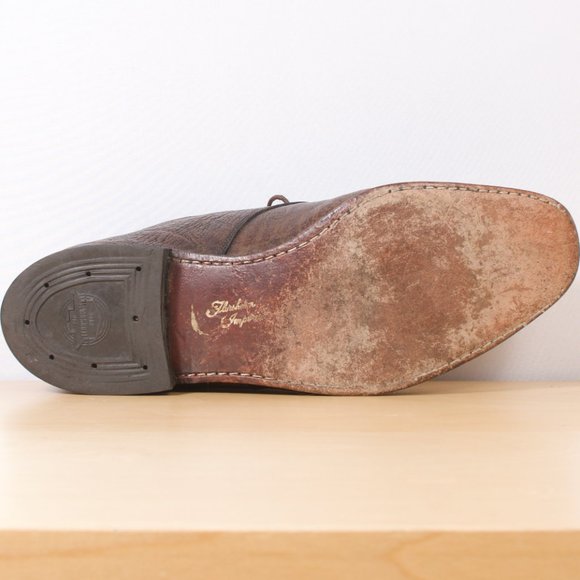 VTG Florsheim Imperial McHale 8.5 D Kudu Plain Toe Derby 79167 Very Good - Picture 7 of 8